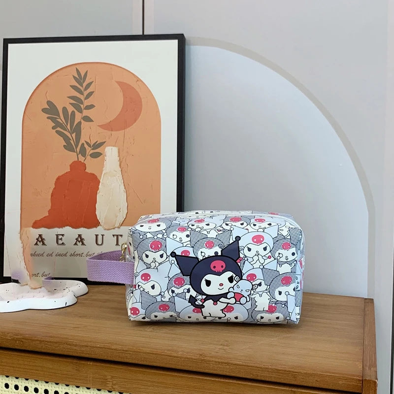 Sanrio Cute Cartoon Large Capacity Makeup Bag Small Outdoor Waterproof Portable Handheld Travel Storage Bag