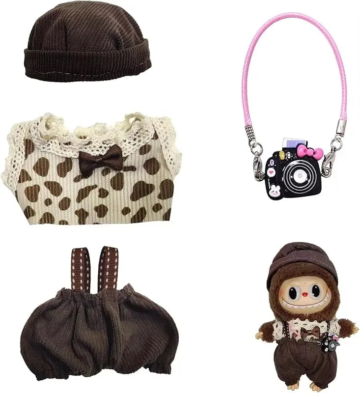 Gxlaihly 17cm Doll Clothes, Labubu Doll Clothes, Costumes for Labubu Dolls, Labubu Outfit, Suitable for 17cm Labubu Dolls (B15 (