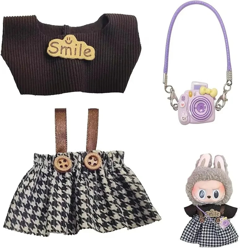 Gxlaihly 17cm Doll Clothes, Labubu Doll Clothes, Costumes for Labubu Dolls, Labubu Outfit, Suitable for 17cm Labubu Dolls (B15 (
