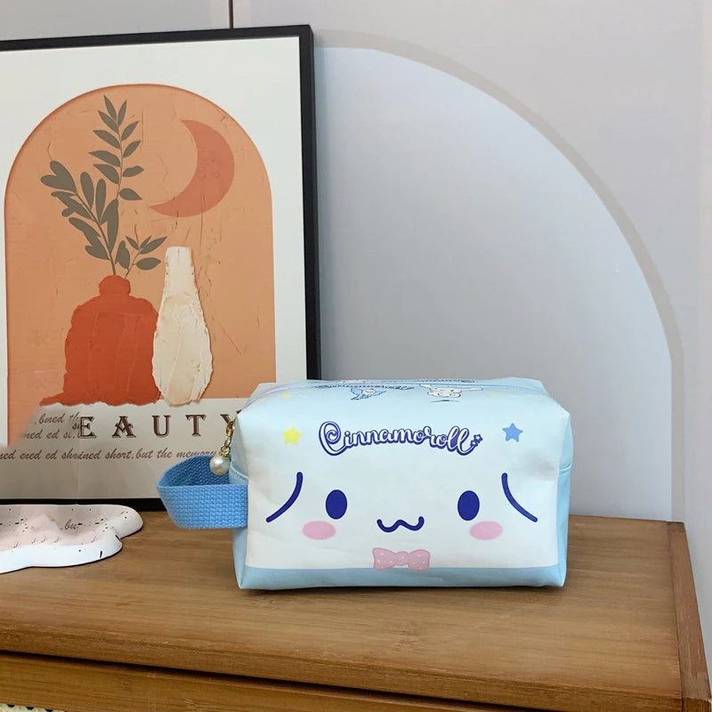 Sanrio Cute Cartoon Large Capacity Makeup Bag Small Outdoor Waterproof Portable Handheld Travel Storage Bag