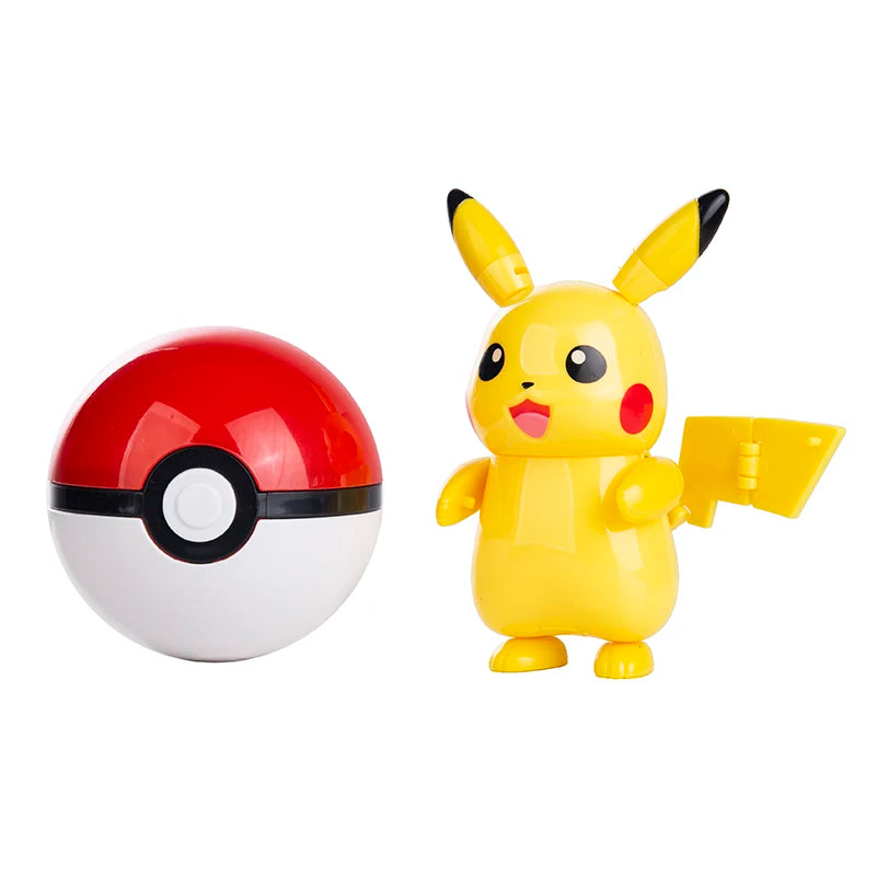 Pokemon Figures Box Pikachu Charizard Greninja Pocket Monster Pokeball Action Deformation Model Toys Gift