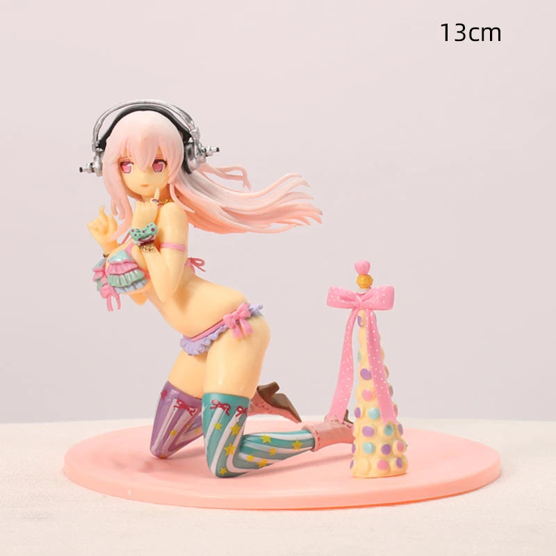 Hatsune Miku Anime Doll Pink Sakura Hatsune PVC Action Doll Sonoko Holding Rabbit Dome Girl Beautiful Girl Model Collection Toy