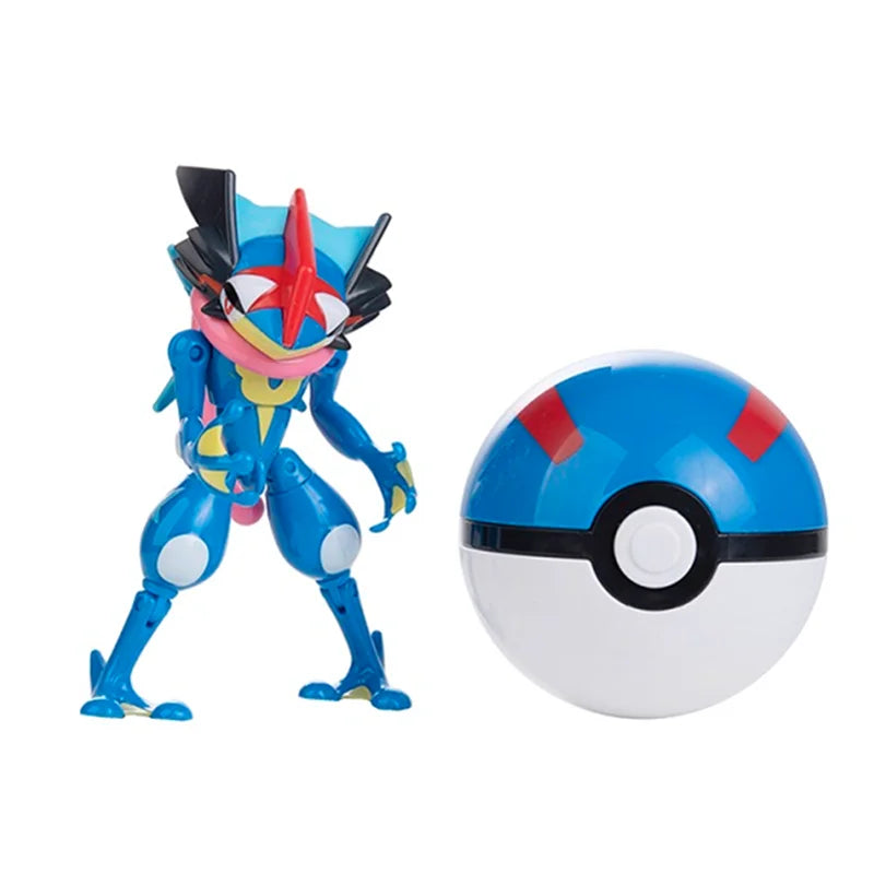 Pokemon Figures Box Pikachu Charizard Greninja Pocket Monster Pokeball Action Deformation Model Toys Gift