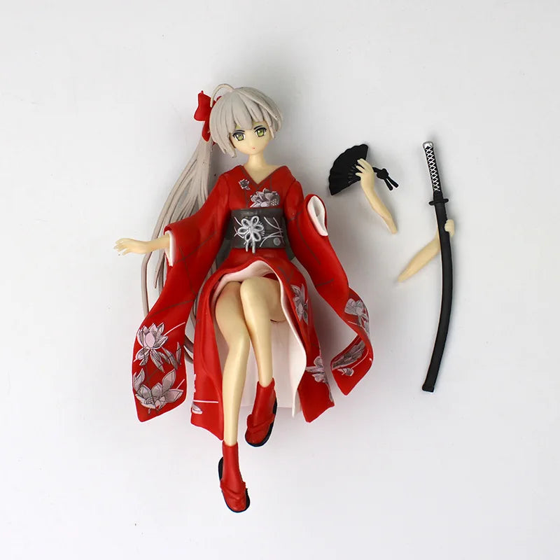 Hatsune Miku Anime Doll Pink Sakura Hatsune PVC Action Doll Sonoko Holding Rabbit Dome Girl Beautiful Girl Model Collection Toy