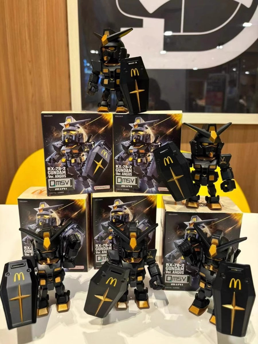 BANDAI McDonald's co-branded Gundam Ver. Angus SD RX-78-2 Model General Hamburger Theme Platform Action Toy Figure Birthday Gift