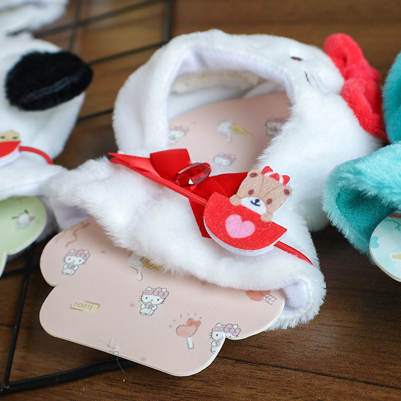 Hot Sanrio Labubu Cape Set Cute Sitting Party KT Melody Kuromi Clothes Monster Vinyl Doll Clothing Christmas Gift Toys