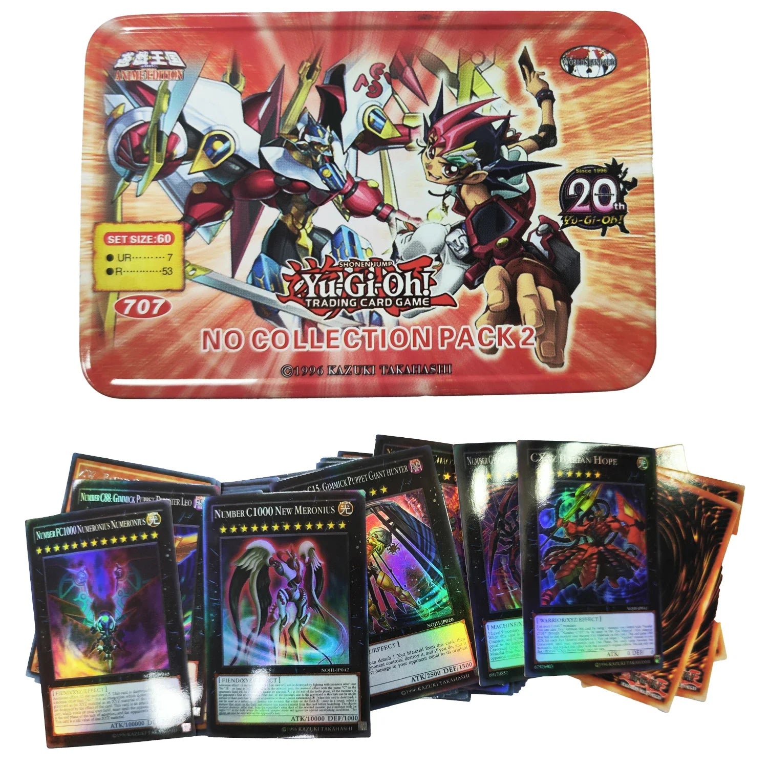 Yu Gi Oh Cards PHARAOH PACK Card English Holographic Golden White Dragon Duel Game Collection Card with Tin Box