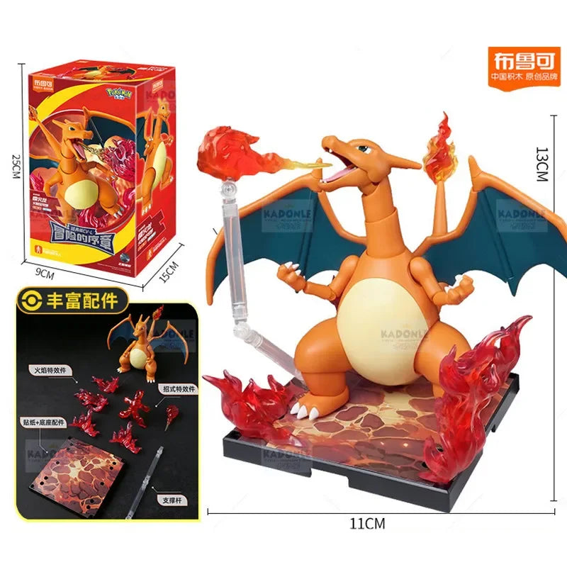 POKEMON Ceruledge Charizard Greninja Meowscarada Building Blocks Pokémon Special Effects Action Figure Toy Gift