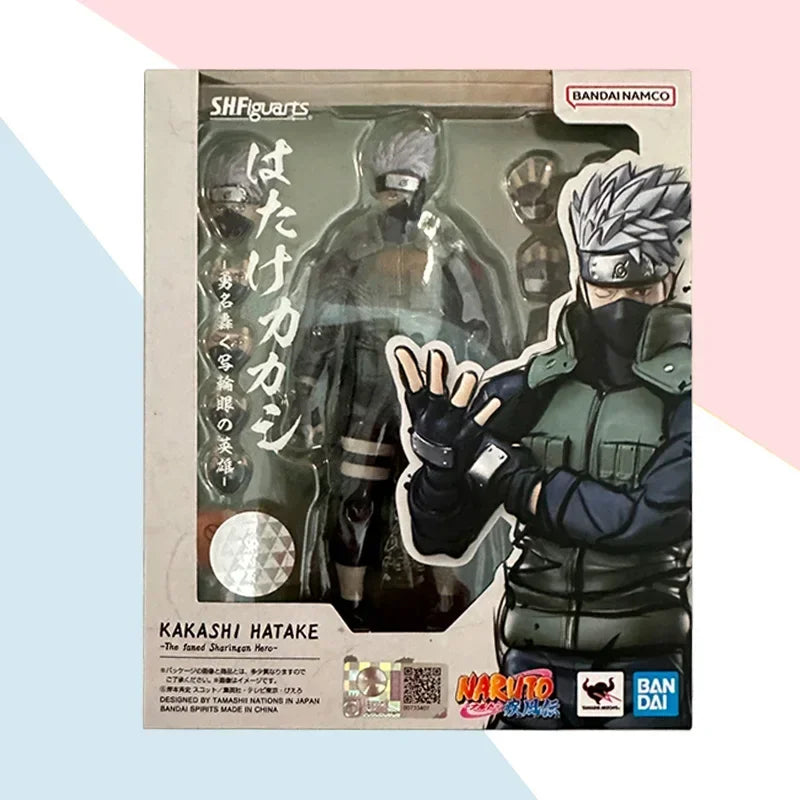 Bandai Anime Action Figure Naruto SHFiguarts SHF Uchiha Obito Hatake Kakashi Finished Model Collection Toy Gift for Kid