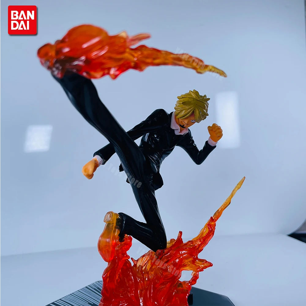 One Piece Anime Figure Fire Fist Luffy Ace Sanji Battle Model Dolls PVC sabo Action Figurine Zoro Ghost Three-Knife Toys