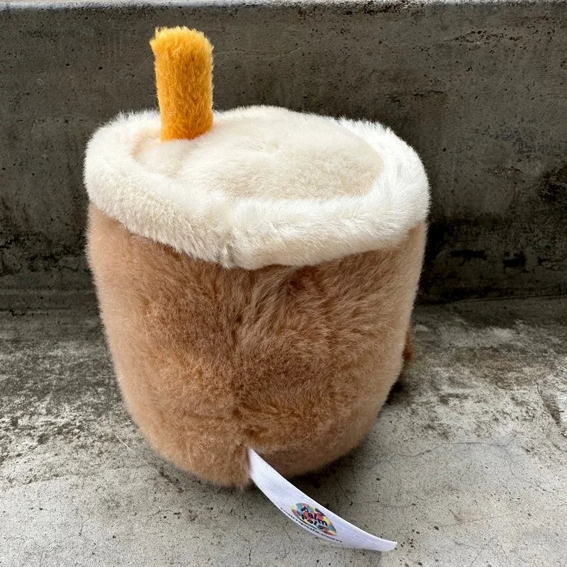 13cm Jellycat Cartoon Coffee Milk Tea Bag Pendant Plush Toy Keychain Dolls Accompanying Cups Crossbody Bags Plush Female Bags