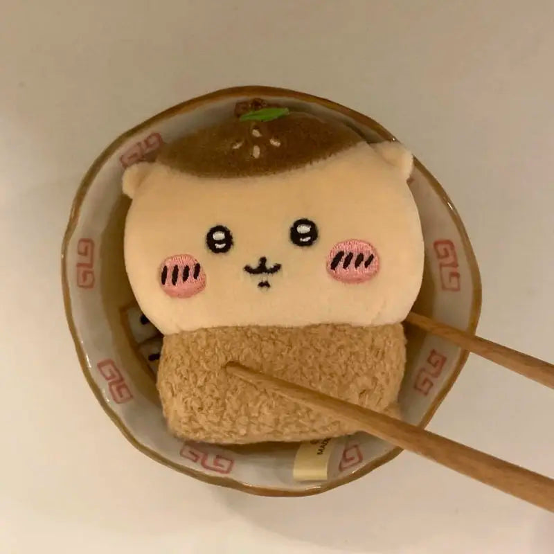 Chiikawa Angry Series Of Croissant Croissants Pendant Usagi Interior Decoration Plush Doll Girl Holiday Birthday Gift