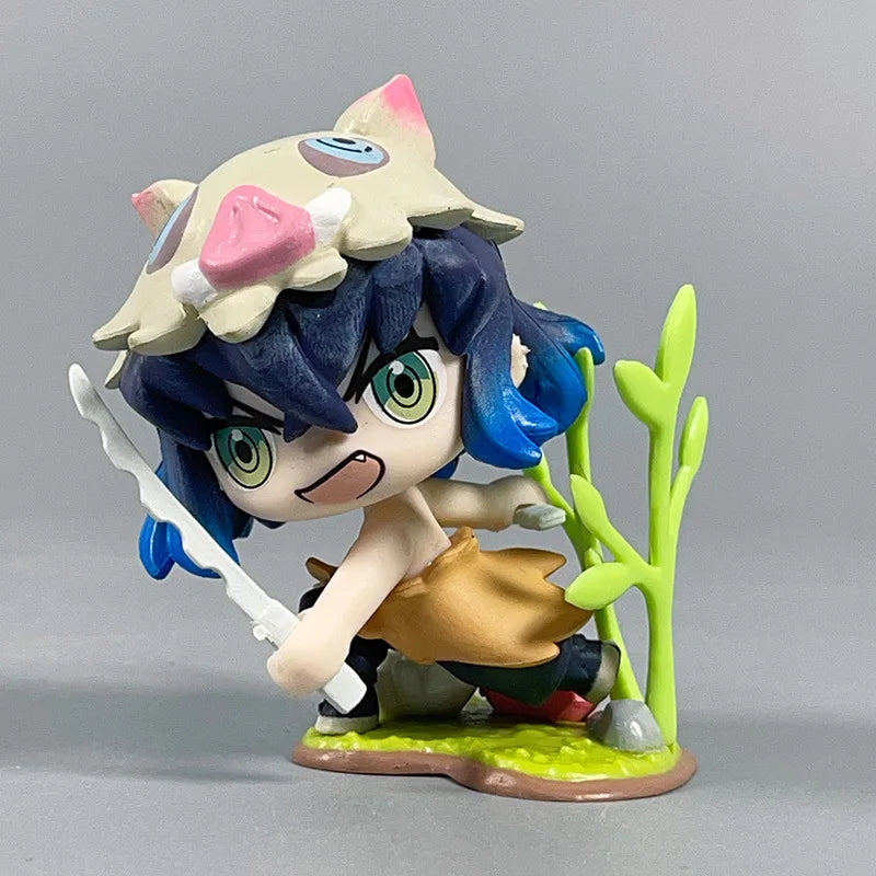 Demon Slayer Anime 9cm Model Figures Tanjirou Nezuko Zenitsu Kyoujurou Kanroji Dolls Action Figure Toys for Kids Birthday Gift