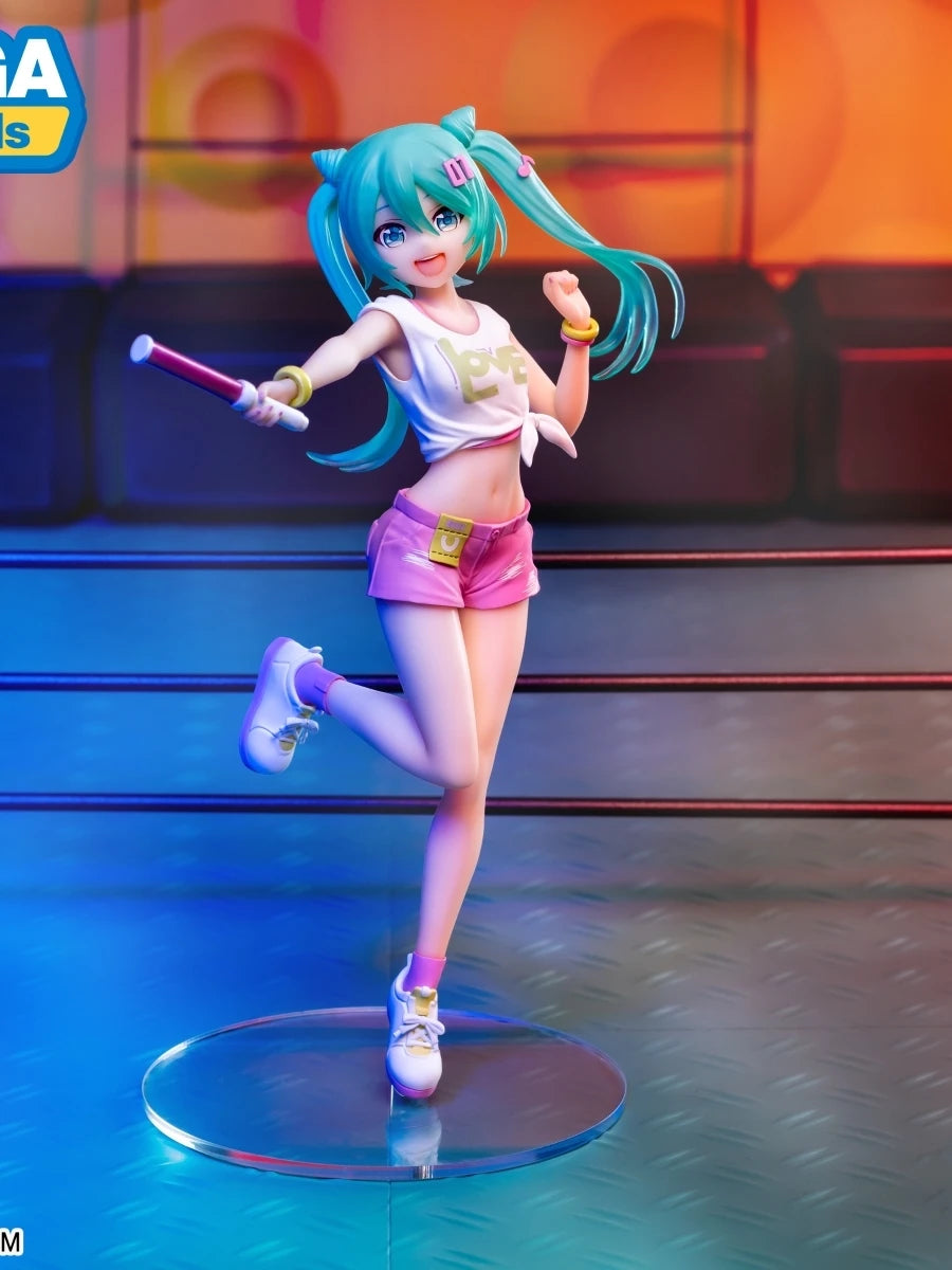 Miku Anime Girl Figurine Desktop Computer Case Decoration Car Gifts Initial Sister Collectible Model Toy Female Idol Statue