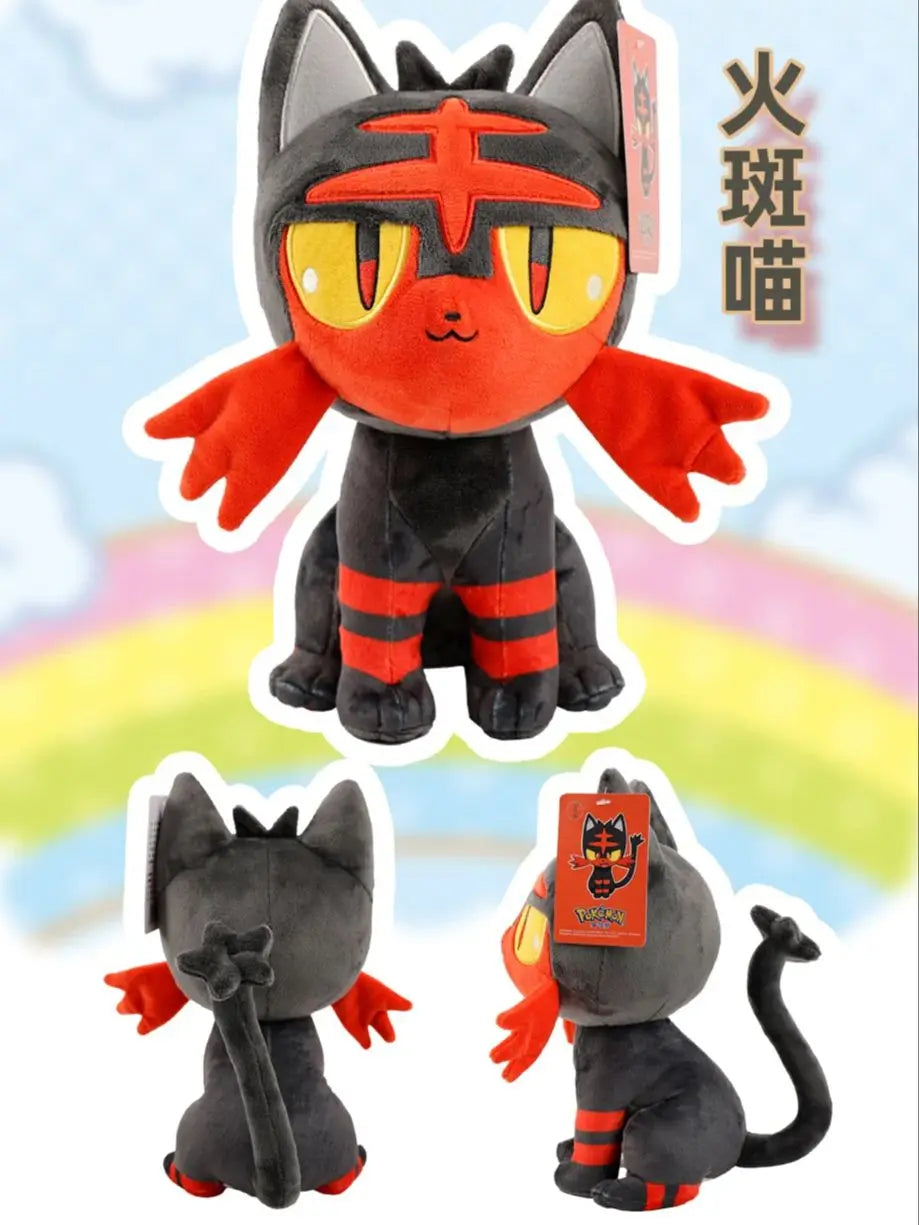 22cm Litten Plush Toys Pokemon Stuffed Doll Kawaii Anime Toys Room Docor Xas Gift Birthday Present For Kids