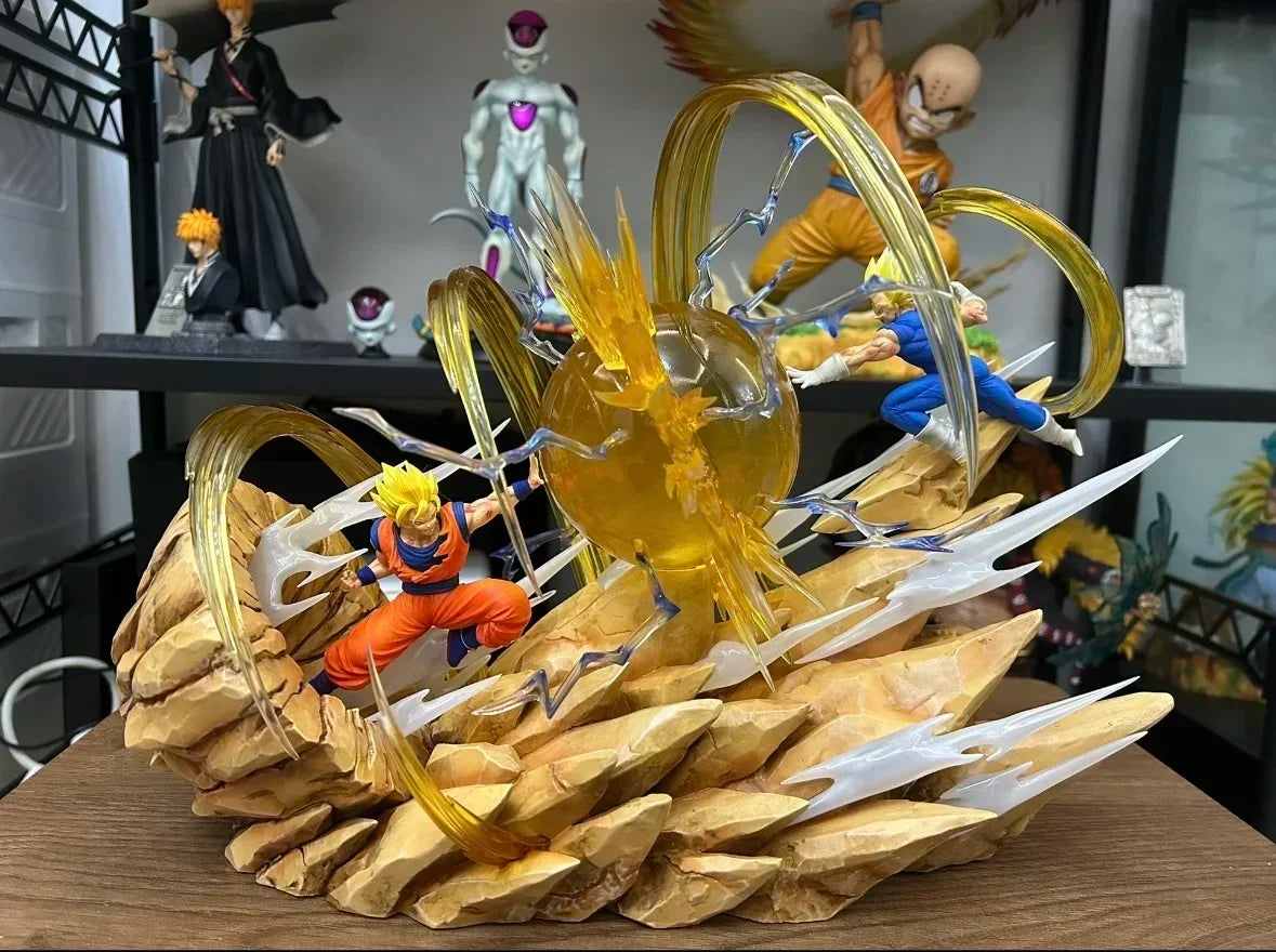 18cm Dragon Ball Figure Goku Vs Vegeta Figure Sky Top Wcf Goku Vs Vegeta Anime Figure Goku Vegeta Action Figurine Pvc Model Gift