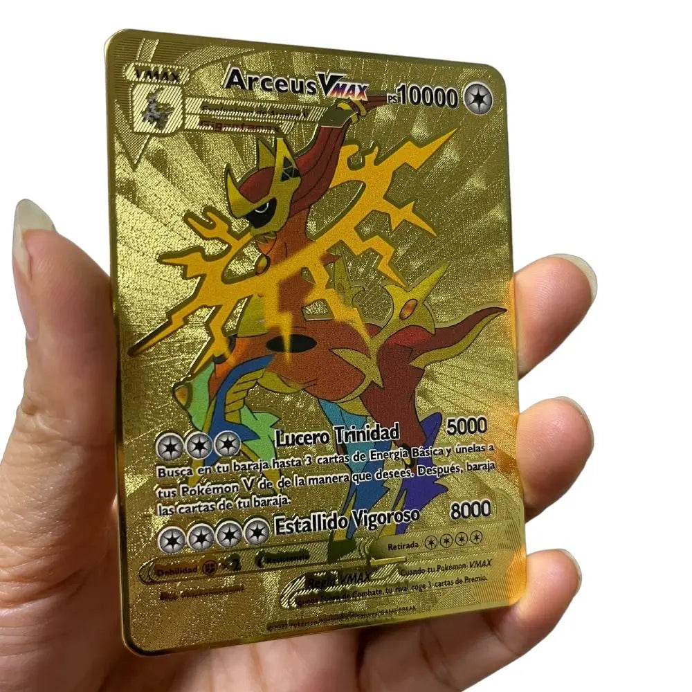 2024 New Spanish Pok é mon Cards Metal Pokemon Letters Spanish Pokemon Iron Cards Mewtwo Pikachu Gx Charizard Vmax Cartas Pok é