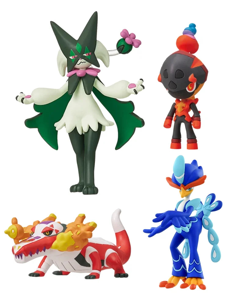 TOMY Pokemon Figures Skeledirge Meowscarada Quaquaval Charcadet Pokémon Scarlet Violet Paldea Region Collection Gift