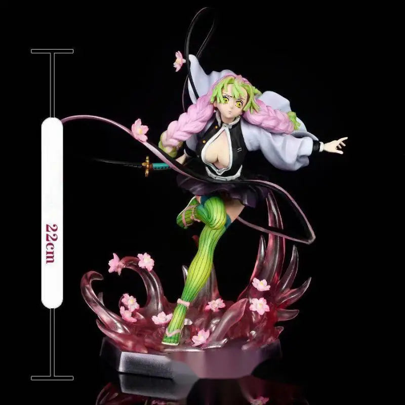 Demon Slayer 22cm Anime Figure Kanroji Mitsuri Periphery Action Figure Kimetsu no Yaiba High Quality Display Model Gift Toys