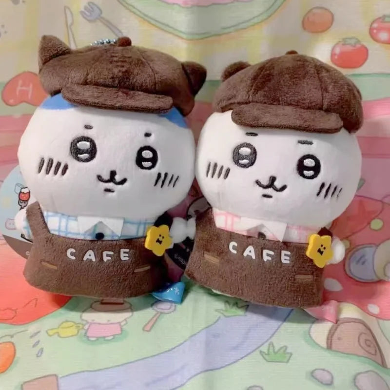 Hot Chiikawa Character Peripherals Coffee Series Plush Pendant Hachiware Usagi Kawaii Keychain Bag Decoration Cute Gifts