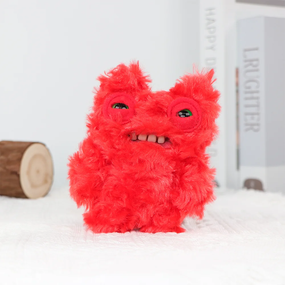 Original Teeth Monsters Pendant Plush Doll Fuggler Funny Ugly Monster Keyrings Keychain Toy Halloween Prank Decoration Gift