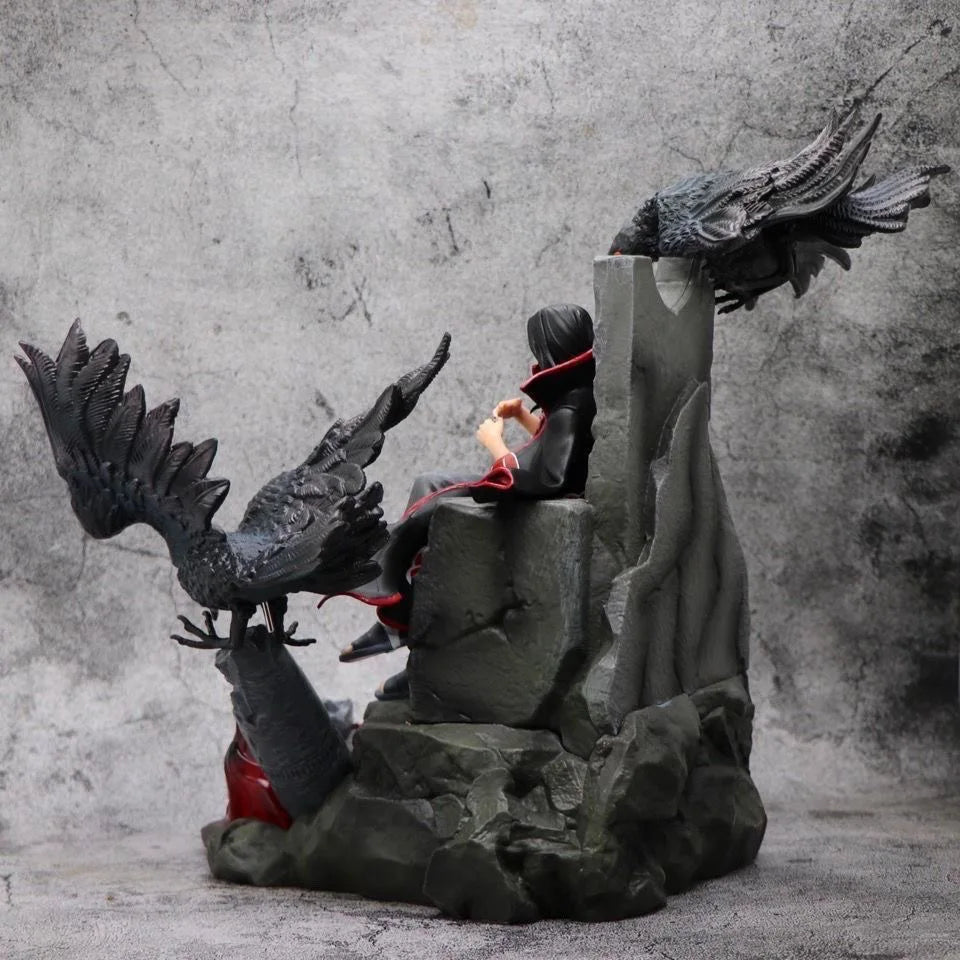 Naruto Uchiha Itachi GK Super Large Throne Anime Figure Action Comic PVC Model 22cm Desktop Ornament Sasuke Christmas Gift Toys