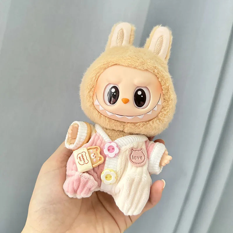 17cm Mini Plush Doll'S Clothes Outfit Accessories For Korea Kpop Exo Labubu I II Idol Dolls Sitting Party Series Clothing Gift