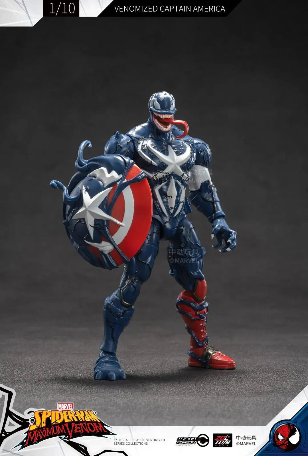 ZD Original Venom Parasitic Iron Man Thanos Symbiote Captain America Black Panther 1/10 Marvel legends Action Figure Anime Toy
