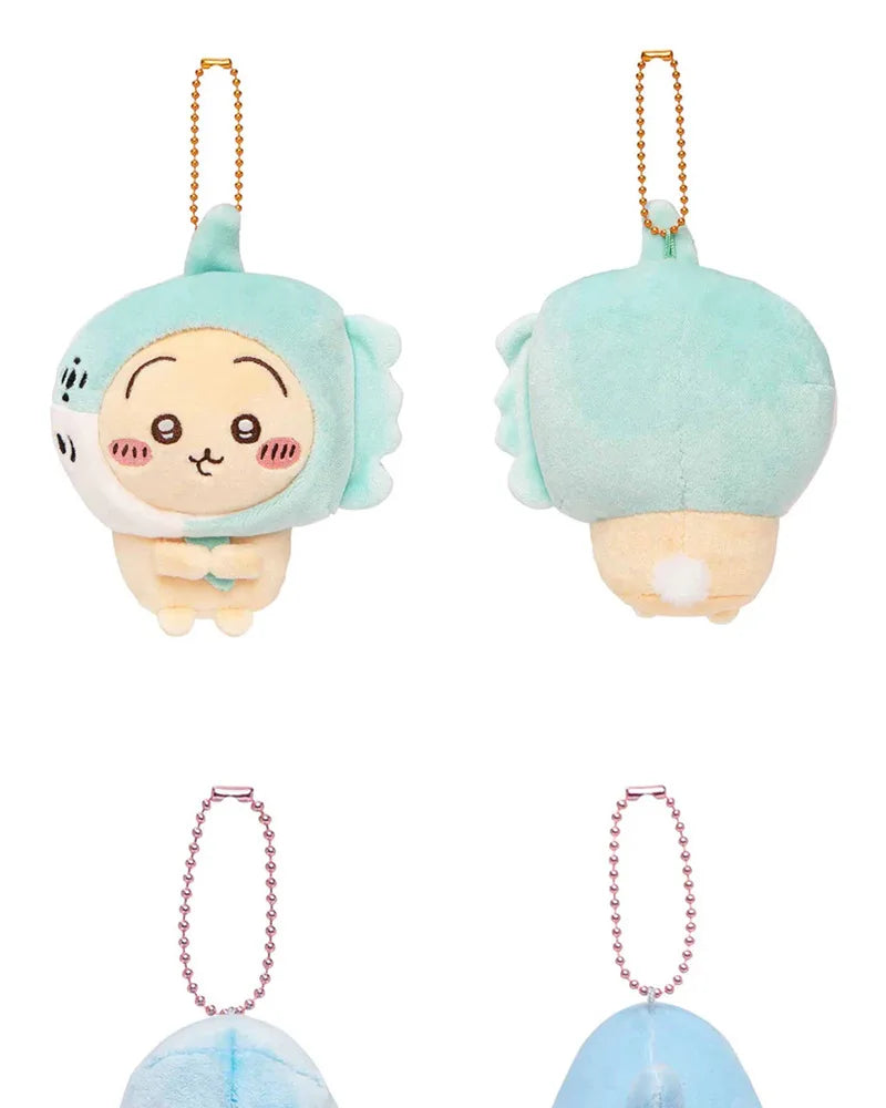 12CM Kawaii Chikawas Hachiware Usagi Marine Animal Series Plushie Doll Toy Keychain Pendant Cute Cartoon Bag Pendant Girl Gift