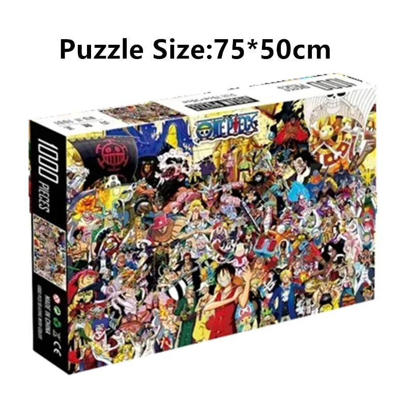 anime One Piece Luffy card form 1000 adult puzzles children's puzzle toys high difficulty stress relieving game