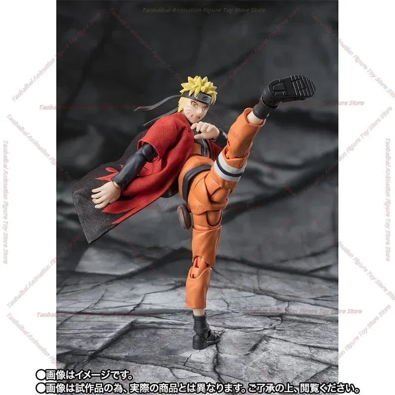 SHF NARUTO UZUMAKI SAGE MODE Anime full Action Figure Finished Model Kit box Toy Gift for kids