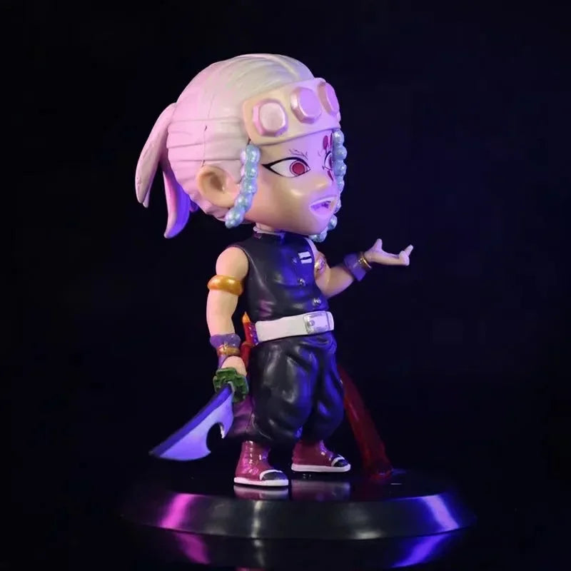 Demon Slayer Figure Kamado Tanjirou Tomioka Giyuu Kanroji Mitsuri Action Figure Q Version Model Cartoon Desktop Decor Toys Gift
