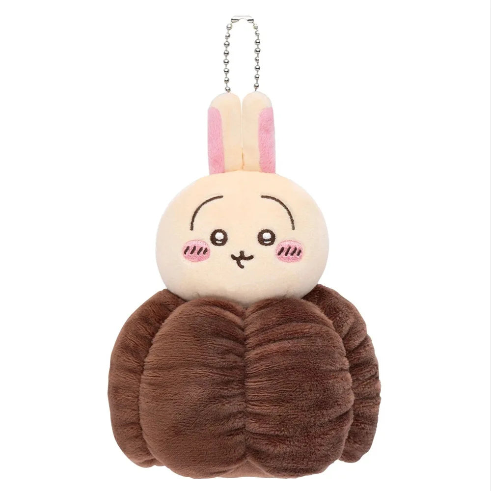 11CM Kawaii Chikawas Hachiware Usagi Plush Keychain Pendant Soft Stuffed Cute Cartoon Plush Doll Toy Bag Pendant Gift