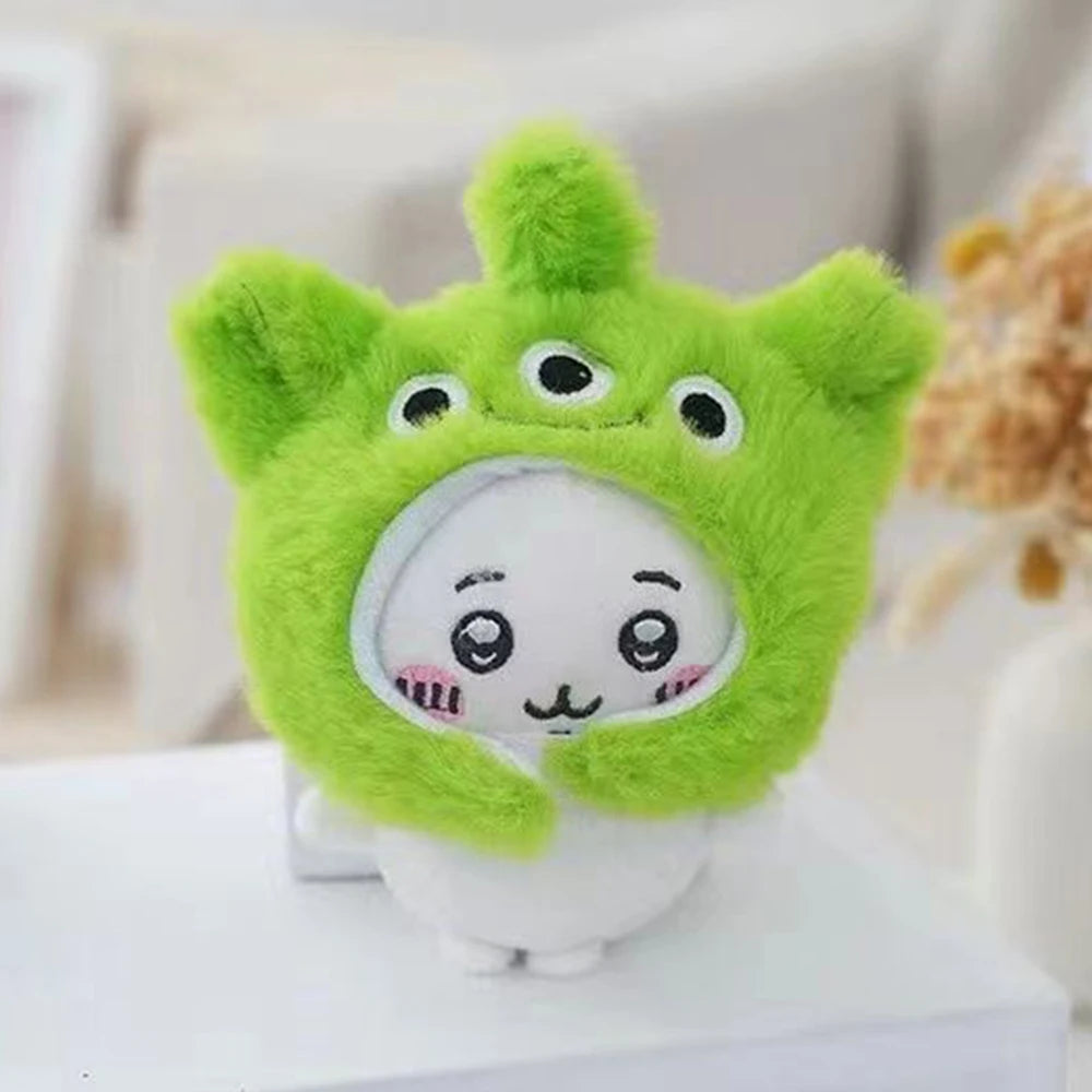 Cute Cross-dressing Chikawas Plush Doll hachiware Sanrio Taiyaki Headgear Self-deprecating Bear Keychain Bag Pendant Girl Gift