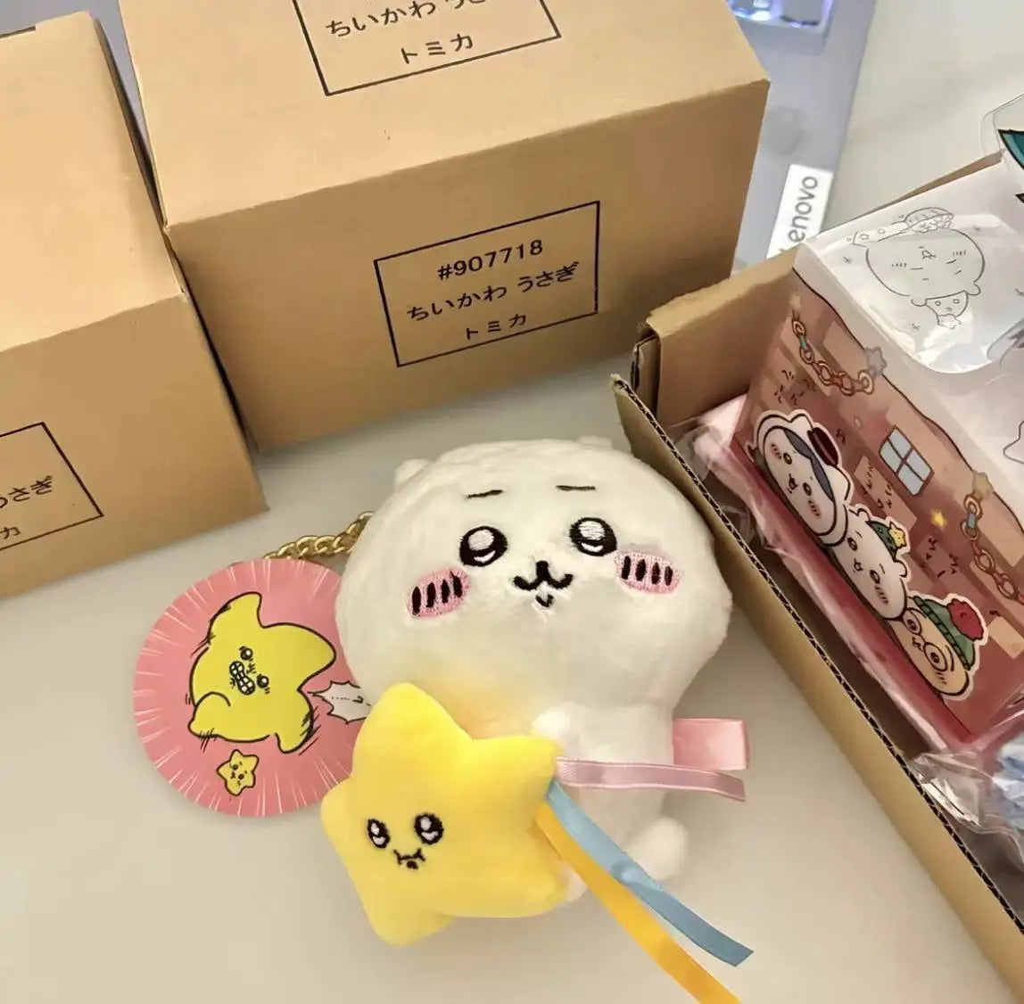 Chiikawa 10Cm Doll Kawaii Anime Cute Usagi Cartoon Bag Mobile Plush Doll Schoolbag Pendent Toys Girls Christmas Present