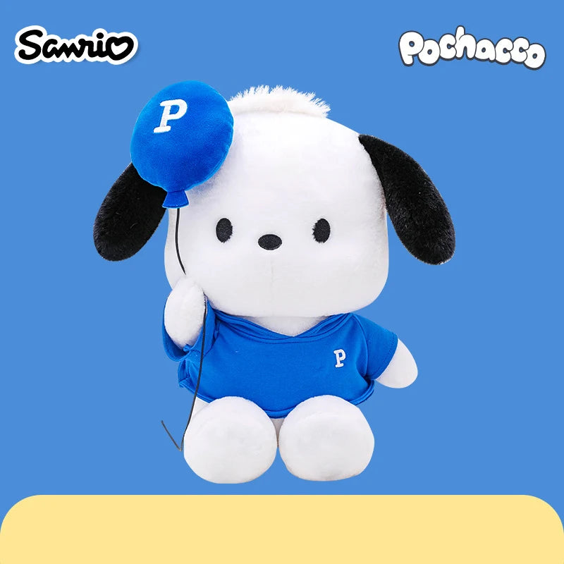 Genuine Anime Sanrio Pochacco Dog Stuffed Toys Cute Plush Toys Plushies Kawaii Throw Pillow Dolls Birthday Gifts For Girls Kids