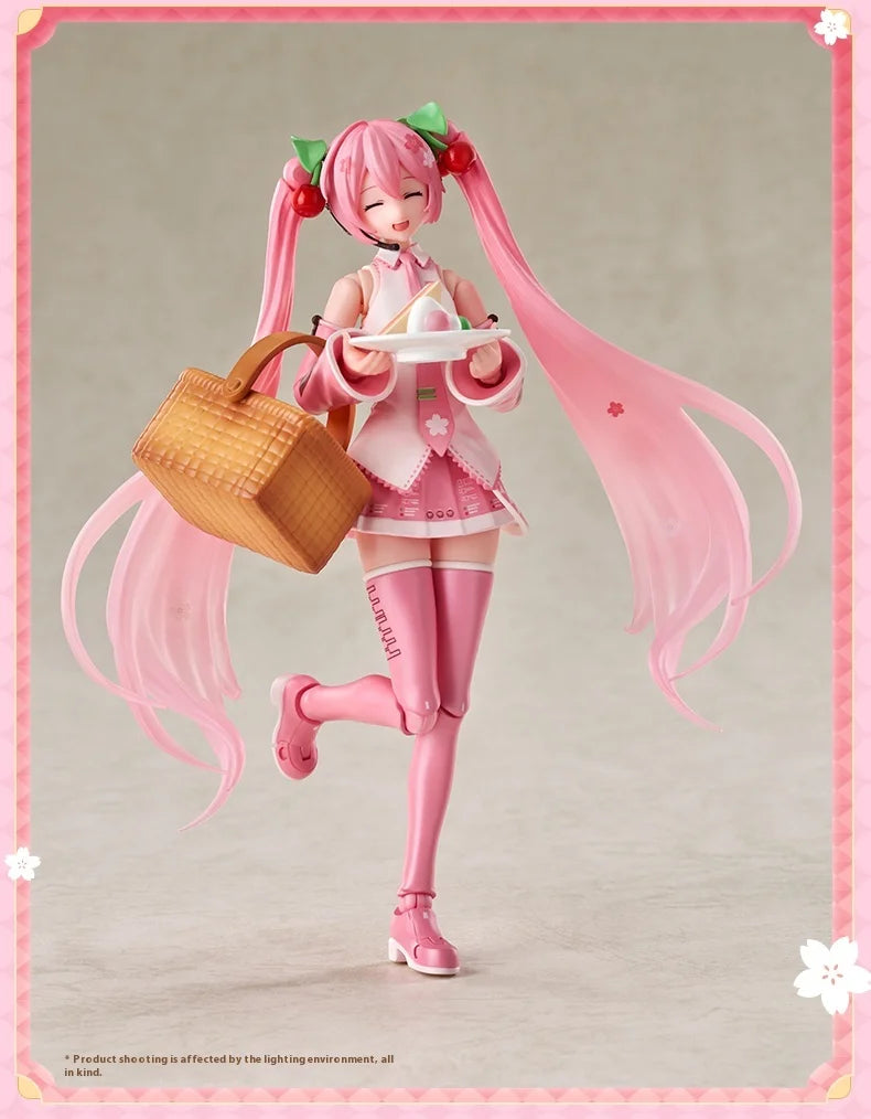 Blokees Blockman Cherry Blossom Future Hatsune Miku Miracle Version Sakura Future Doll Model Birthday Gift