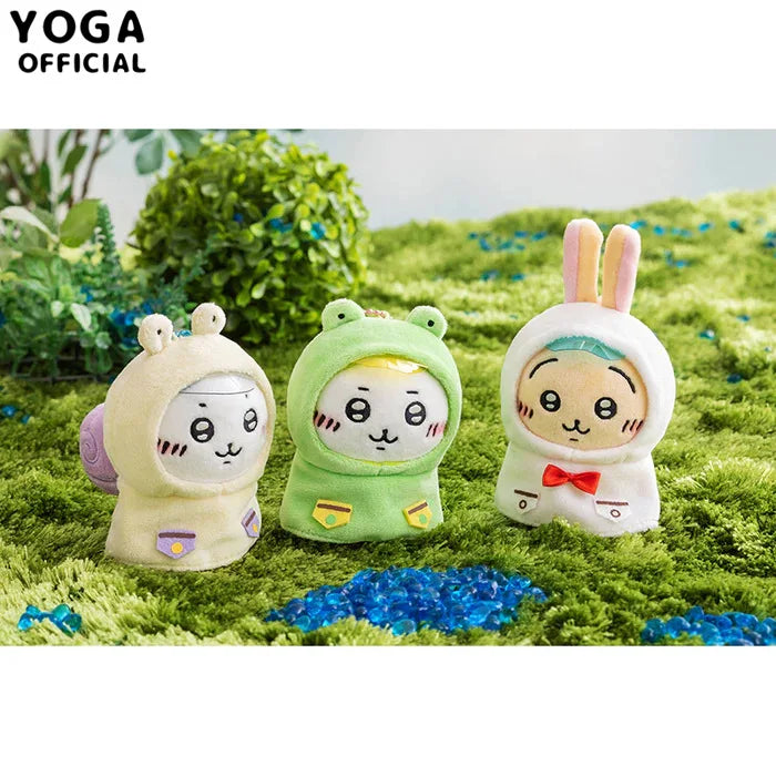 Kawaii Chiikawas Cute Raincoat Plush Doll Pendant Cute Hachiware Usagi Cartoon Bag Charm Gift Plush Keychain