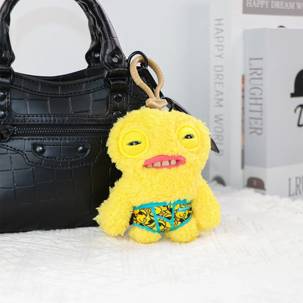 Fuggler Ugly Teeth Monsters Original Plush Toys Screamer Giggle Gaping Pranker Monster Keychain Punk Niche Fluffy Pendant Gift