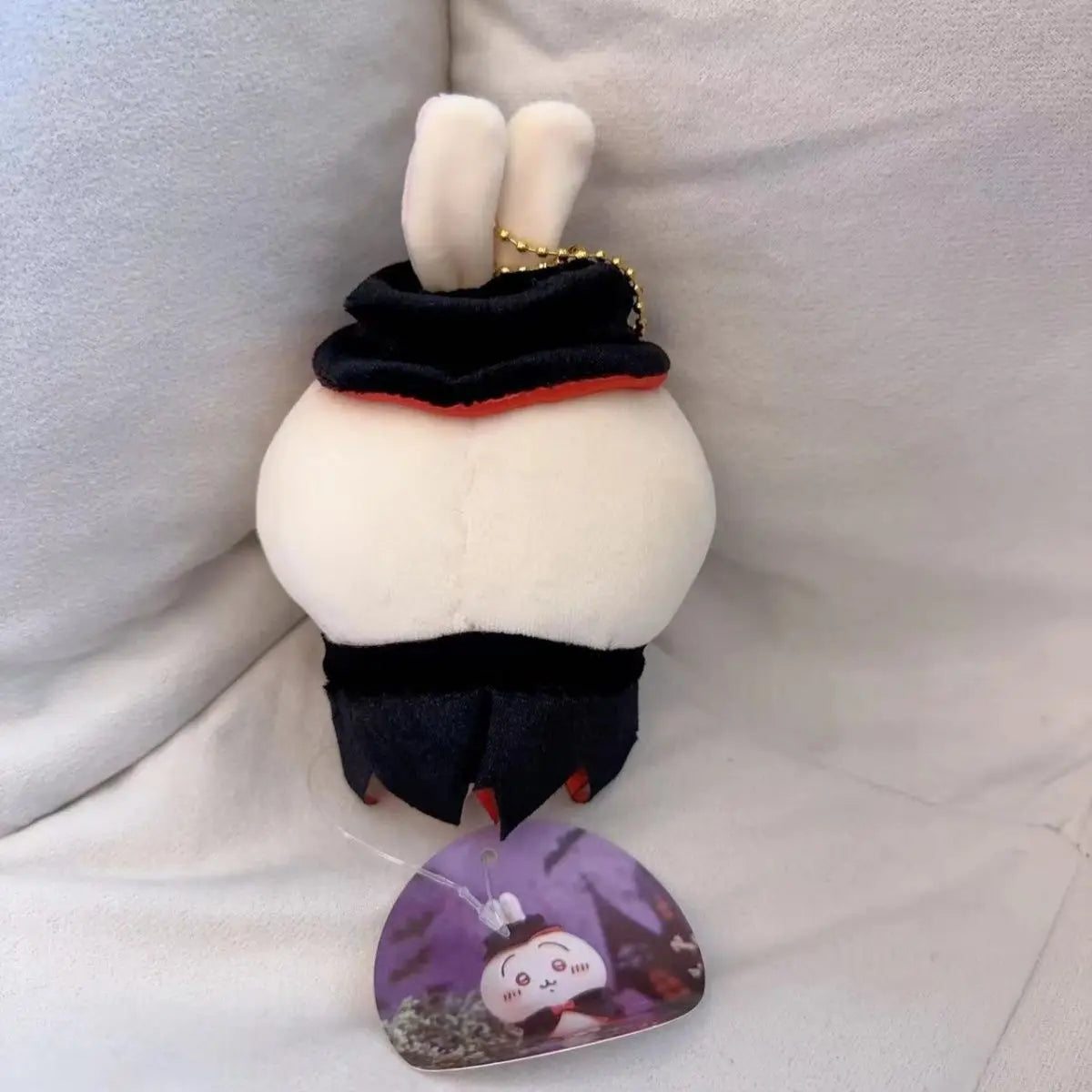 Cartoon Plush Doll Chiikawa Vampire Usagi Halloween Limited Series Bead Chain Keychain Doll Cute School Bag Pendant Decoration