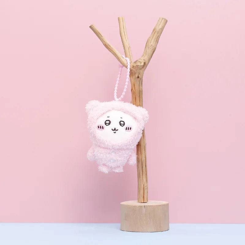 12Cm Kawaii Chiikawa Plush Keychain Girls Cute Cartoon Backpack Ornament Pendant Children Plush Toy Birthday Present Kids Gift
