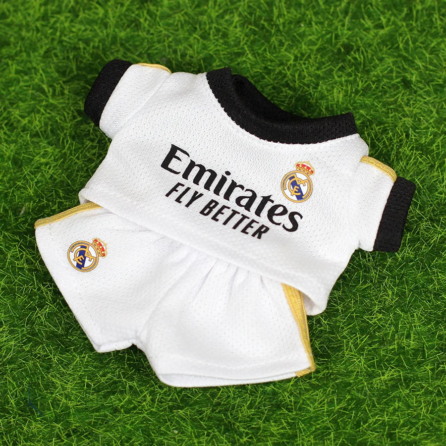 17cm Labubu Football Size 10 Clothing V1V2 V3 Labubu Doll Size 7 Vinyl Pendant Doll Clothing DIY Sportswear Boy Gift Toy (No Doll)