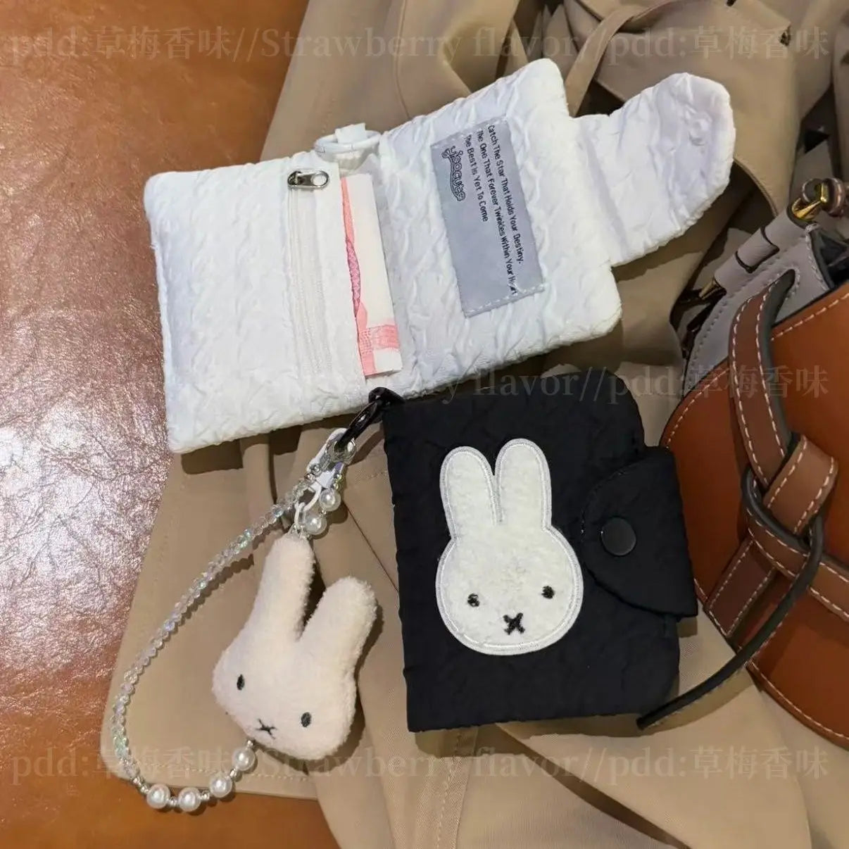 Kawaii Miffy Student ID Bag Portable Change Storage Bag Gift