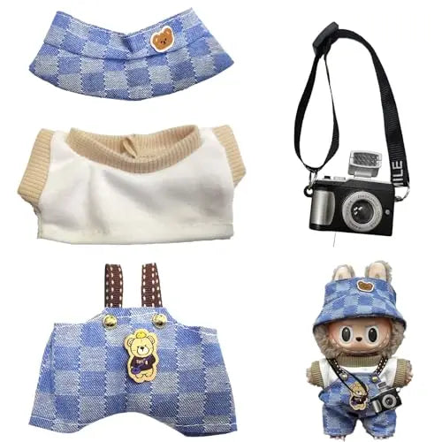 Gxlaihly 17cm Doll Clothes, Labubu Doll Clothes, Costumes for Labubu Dolls, Labubu Outfit, Suitable for 17cm Labubu Dolls (B15 (