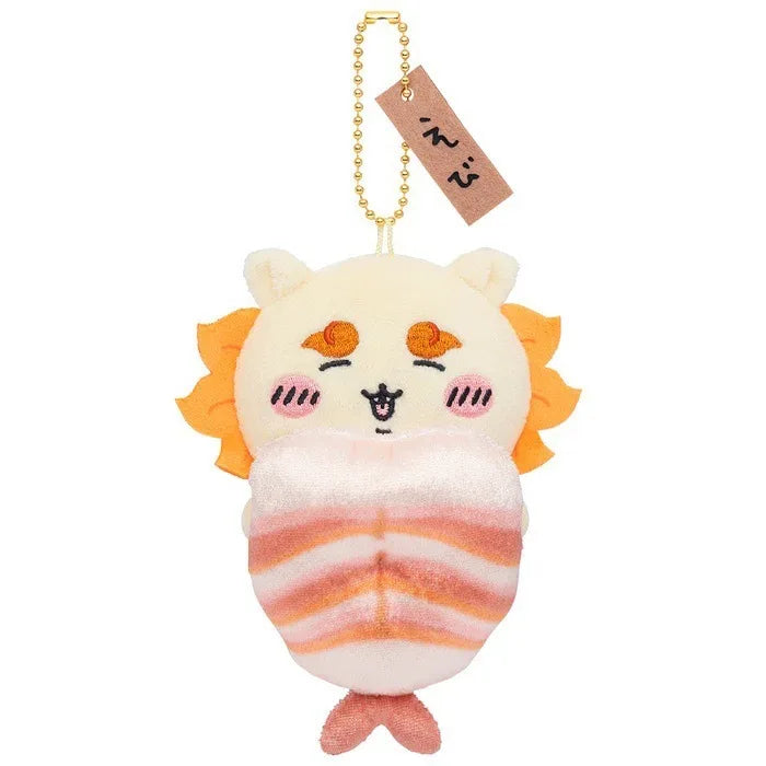 Chiikawa Sushi Series Hachiware Black Tea Cup Usagi Caviar Flying Squirrel Sea Otter Lion Sa Pendant Plush Doll Bag Hanging Gift