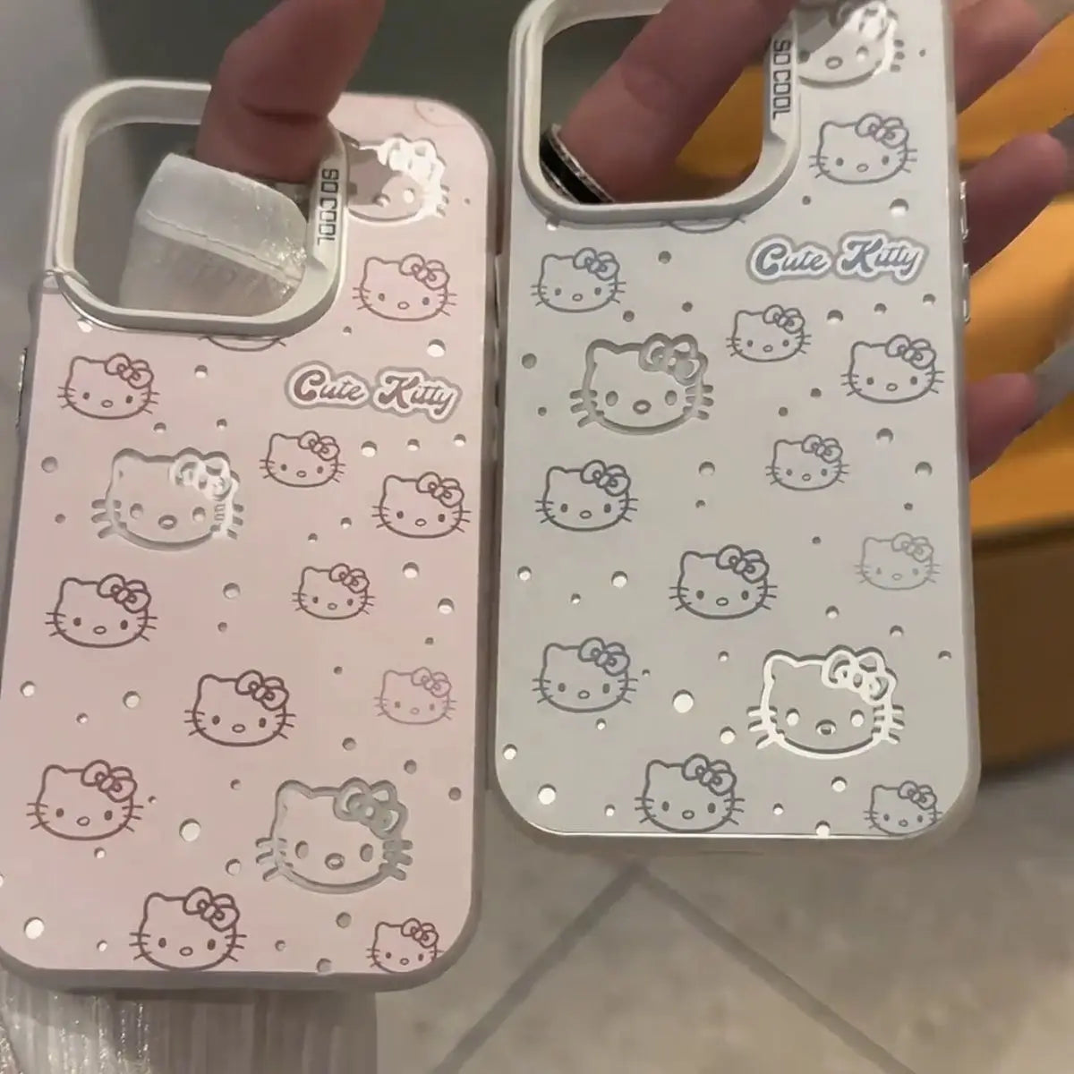 Japanese Korean Ins Style HelloKitty KT Cat Phone Case For iphone 16 15 14 13 PRO MAX 11 12 13 PRO XR 8 PLUS Cat Anti Drop Shell