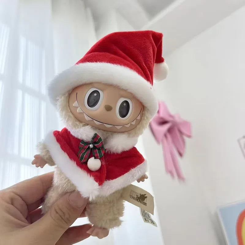 17cm Labubu I II Idol Dolls Scarf Hat Suits Clothing Plush Doll'S Clothes Outfit Accessories For Korea Kpop Exo Sitting Party