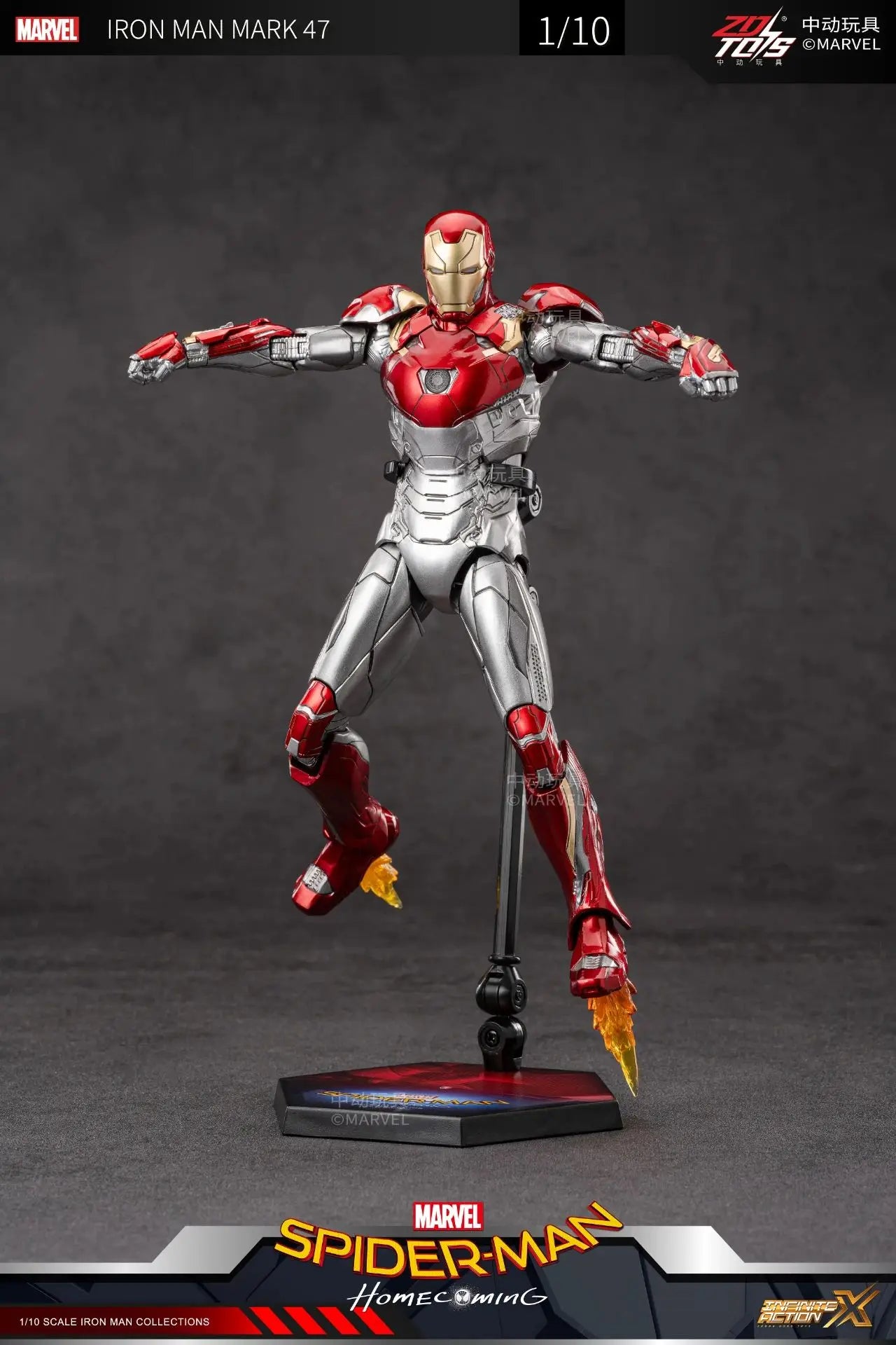 ZD Toys Iron Man Action Figure Mark 35 Red Snapper Iron Man MK 24 MK 22 MK 47 Tony Stark Ironman Figure Action Collect Toy Gift