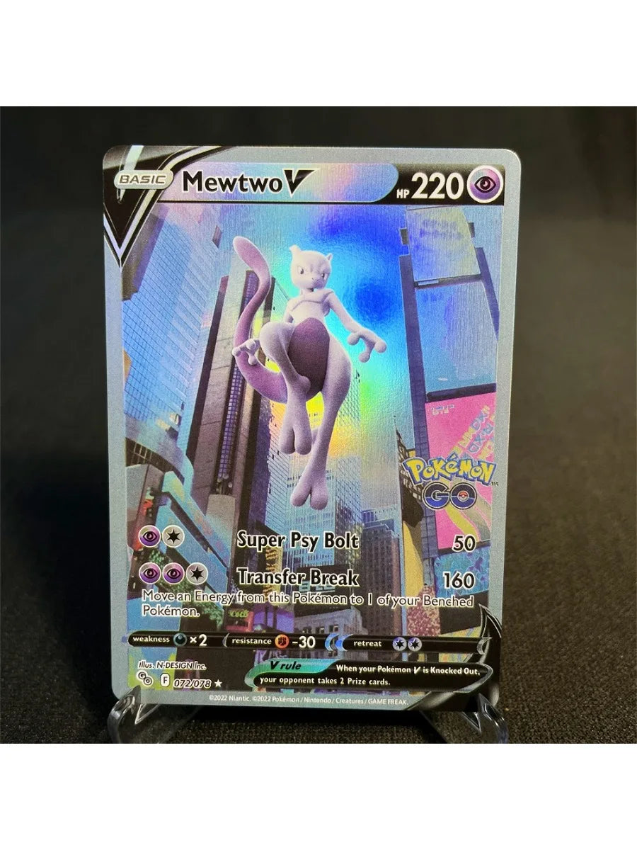 Pokémon Cards Holographic Card Sun & Moon Series Mewtwo Pikachu Paikou Serena Caitlin Collection Cards Toys Gifts Proxy Card