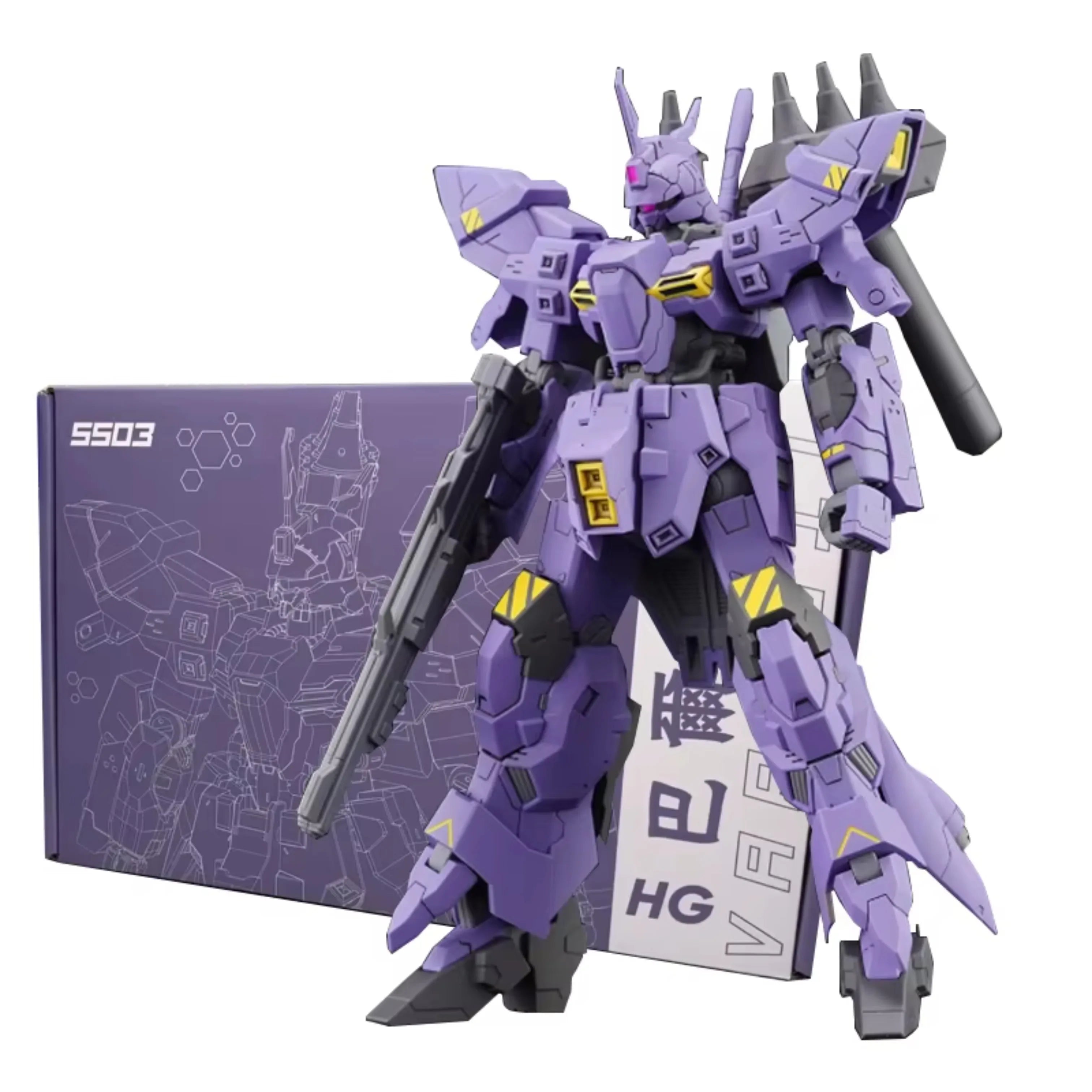 JUJIANG HG 1/144 AMS-123X Varguil Moon Fighter Action Figures Assembly Model Kit Anime Figure DIY Robot Toys Kids Birthday Gift